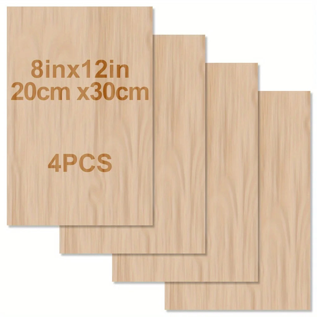 4/8/12/24/48 pieces of wood for crafts 20*30cm 2mm thick plywood surface smooth square board building model