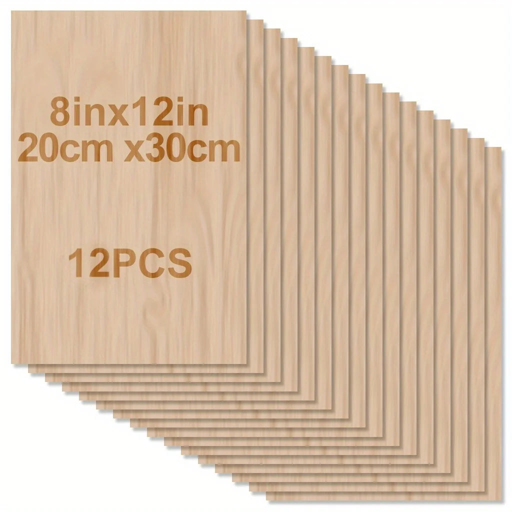 4/8/12/24/48 pieces of wood for crafts 20*30cm 2mm thick plywood surface smooth square board building model