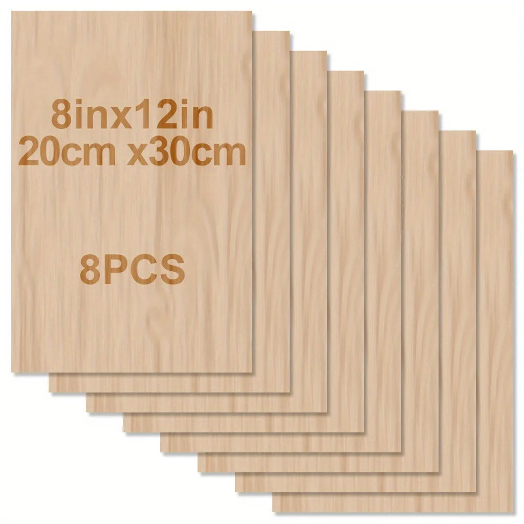 4/8/12/24/48 pieces of wood for crafts 20*30cm 2mm thick plywood surface smooth square board building model