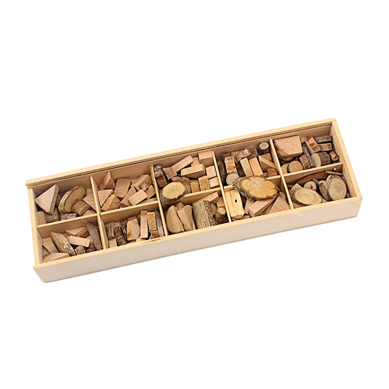 Kids DIY Nature Wood Art & Craft Toys Creative Original Handmade Wooden Block Twig Drawing On Wood Educational Toys For Children