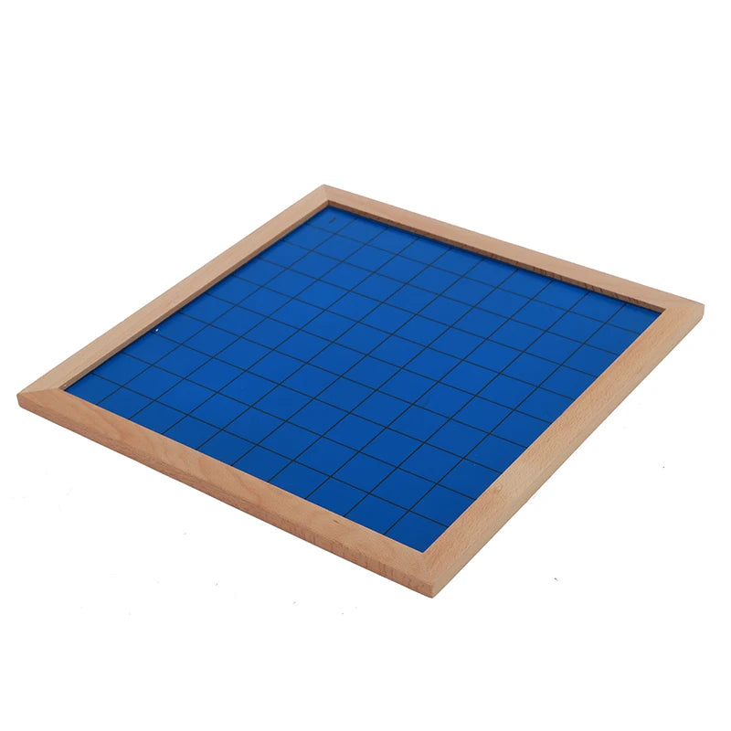 Montessori Math Toy Wood Hundred Board W/ Control Chart Linear & Skip Counting Game Early Learning Tools Mathematic Education