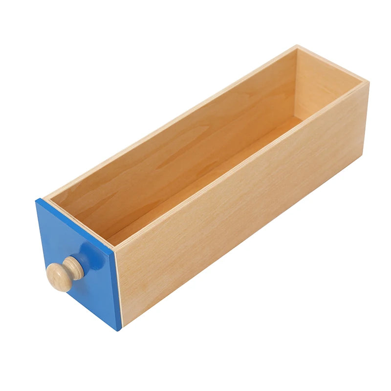 Montessori Object Permanence Box w/ Drawer Wooden Educational Toys Hand-Eye Coordination Game Baby Kids Early Learning Tools