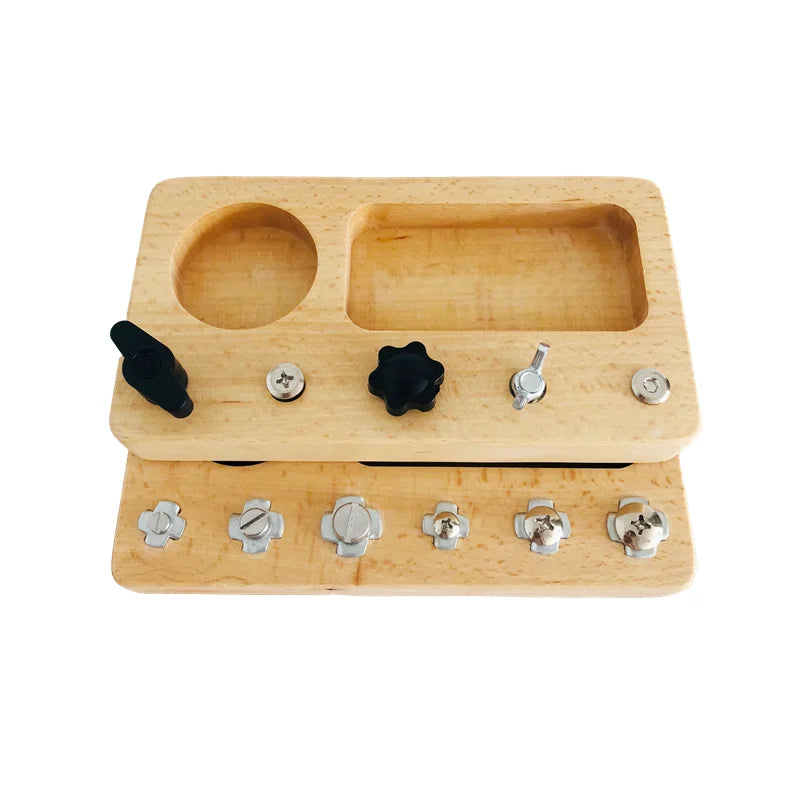 Montessori Screw Driver Board Game Hand-Eye Coordination Fine Motor Skill Exercise Activities Basic Skill Learning Toys Girl Boy