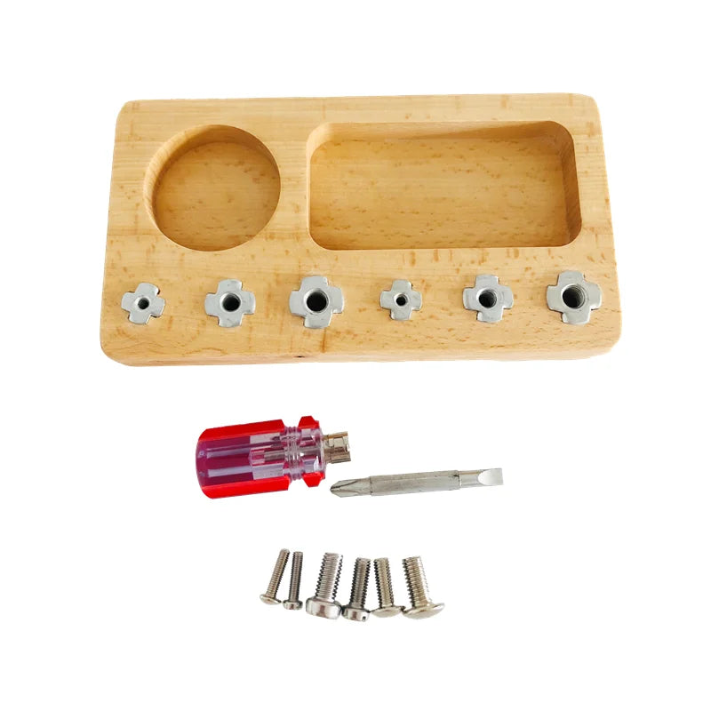 Montessori Screw Driver Board Game Hand-Eye Coordination Fine Motor Skill Exercise Activities Basic Skill Learning Toys Girl Boy
