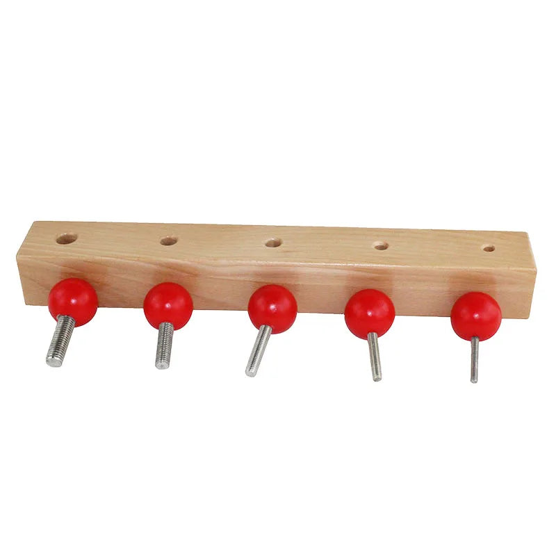 Baby Montessori Early Educational Wooden Toys Preschool Teaching Aids Nuts and Bolts Set