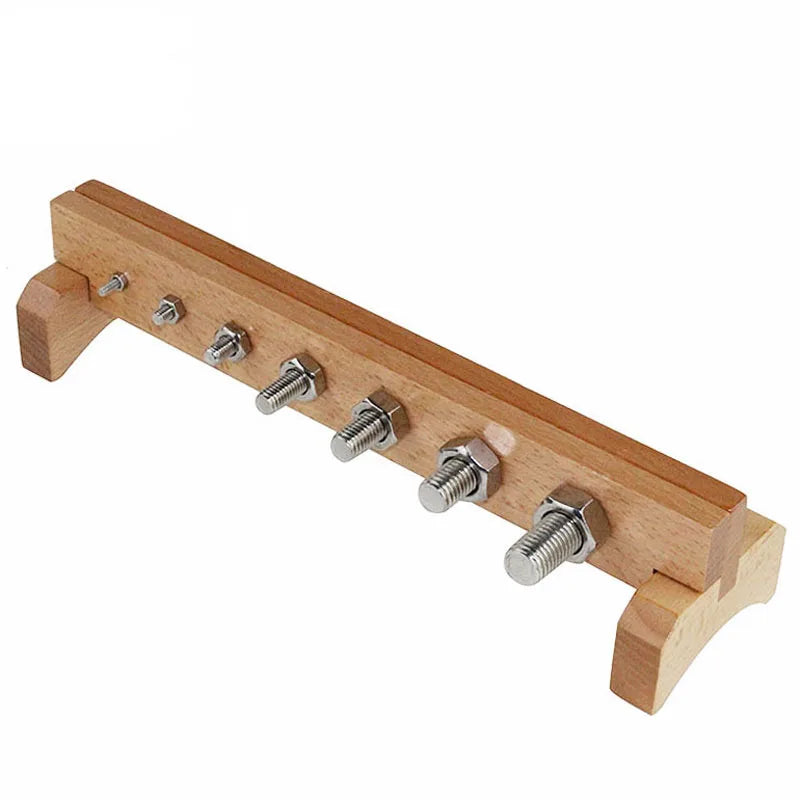 Baby Montessori Early Educational Wooden Toys Preschool Teaching Aids Nuts and Bolts Set