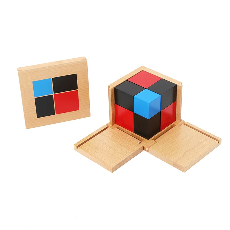Montessori Binomial Cube Educational Learning Kids Toys Sensory Activities Mathematical Materials Early Teaching Aids