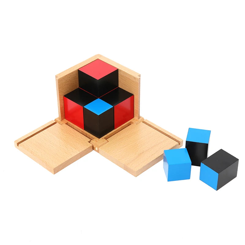 Montessori Binomial Cube Educational Learning Kids Toys Sensory Activities Mathematical Materials Early Teaching Aids