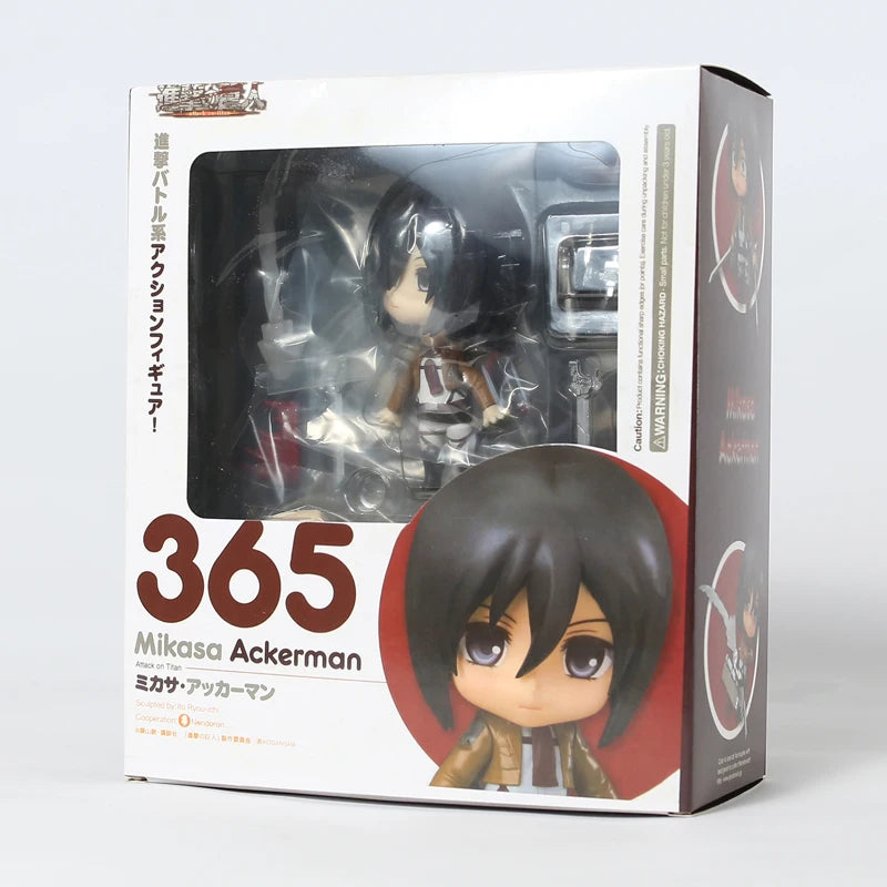 Attack on Titan Figma Eren Jaeger 207 Mikasa Ackerman 203 Levi Ackerman 213 PVC Action Figure Collectible Model Toy