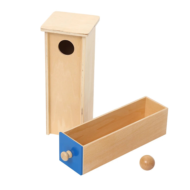 Montessori Object Permanence Box w/ Drawer Wooden Educational Toys Hand-Eye Coordination Game Baby Kids Early Learning Tools