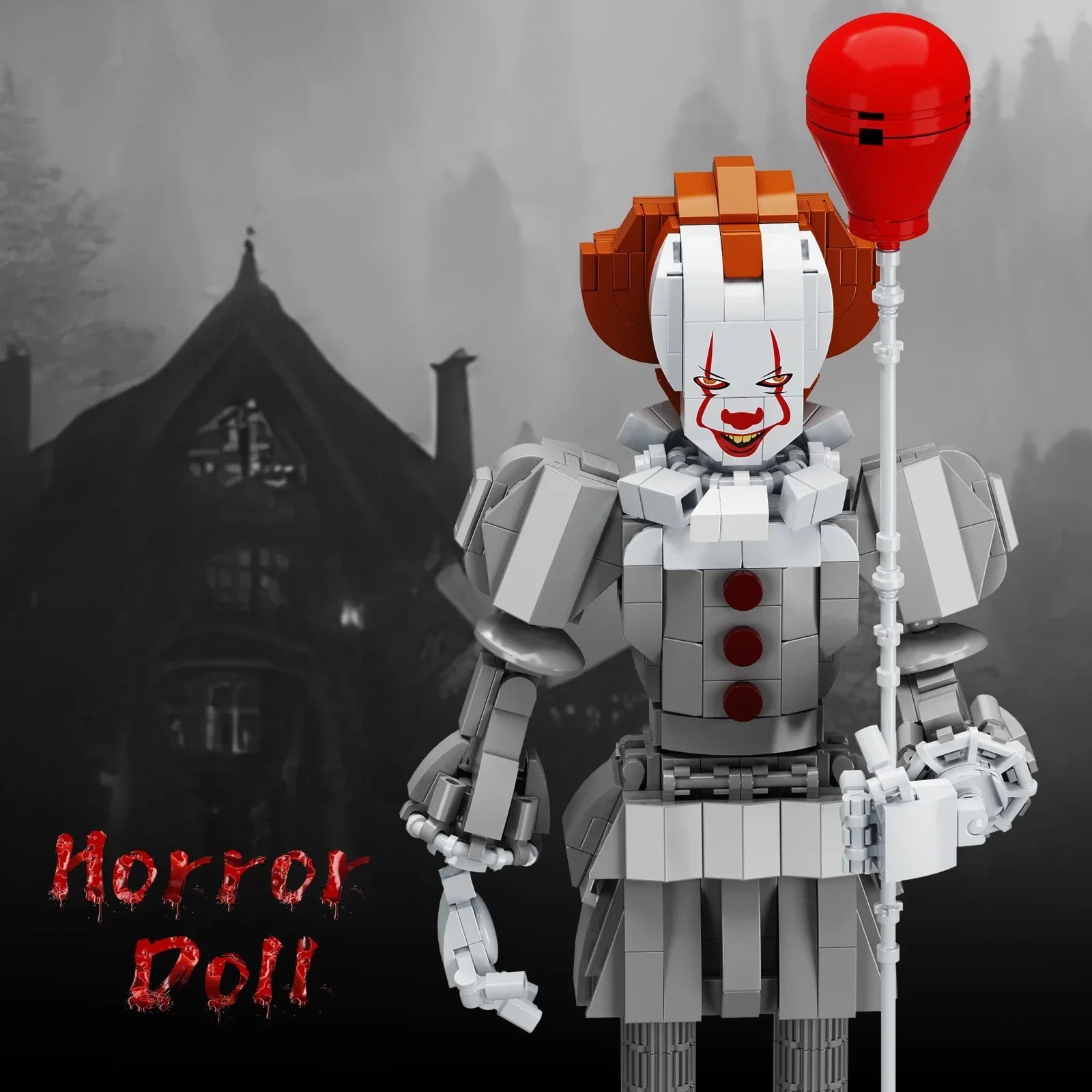 MOC Stephen King's It Movie Figure Pennywises Building Block Set Doll Terror Halloween Gifts for Children(525 PCS)