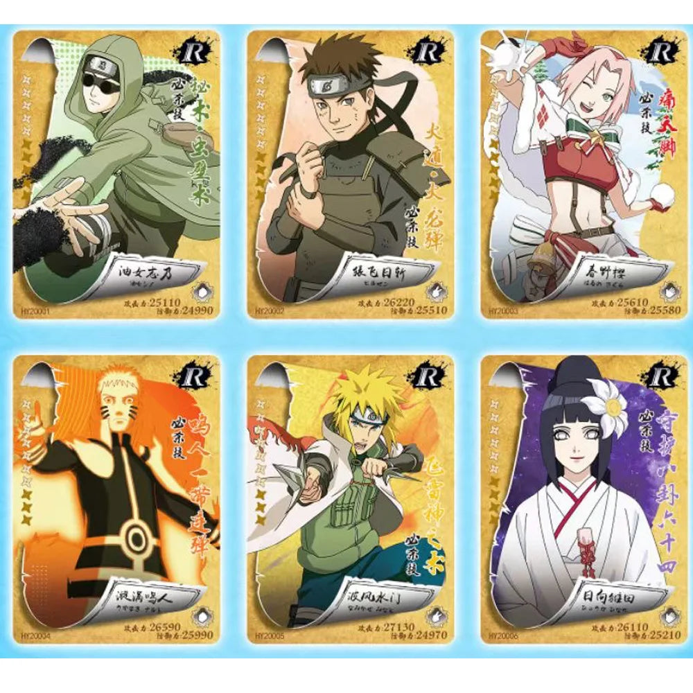 Little Dino HY-2001 Naruto Collection Card Original Anime Uchiha Sasuke Figure Rare Collection Cards Toy for Children Xmas Gift