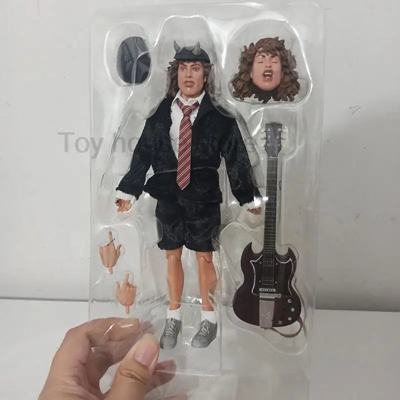 NECA Highway To Hell Angus Young Bon Scott Action Figure Model Toys Collection Friend Birthday Gift 18cm