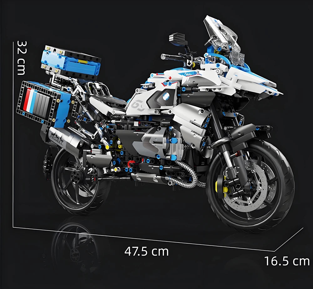 1250GS High Tech City Sports Rapid Racing Motorcycle Motorbike Locomotive Moc Modular Brick Model Building Blocks Boys Gifts Toy