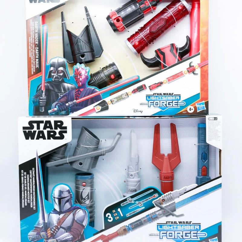 Hasbro Star War Lightsaber Forge The Force Awakens Lightsaber Weapon Retractable Light Sword Toy Anime Ornaments for Kids Gifts