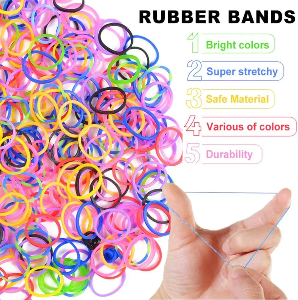 600pcs+ Loom Rubber Band Refill Kit in 31 Colors Bracelet Making Kit for Kids Weaving DIY Crafting Gift with  Loom Bands Toys
