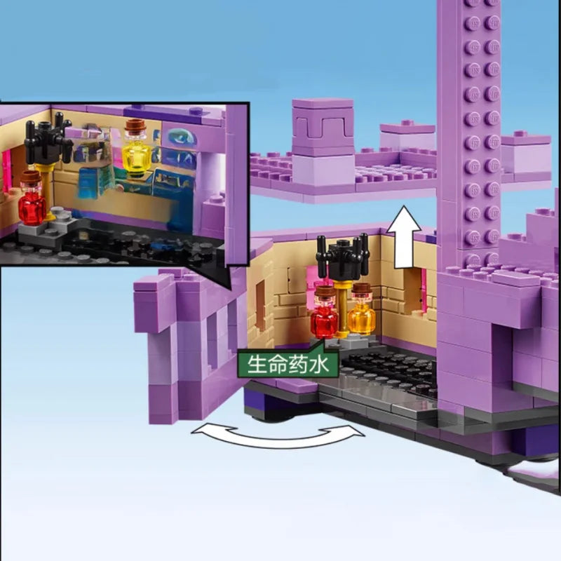 My world Compatible MOC Sets City Series Der Enderdrache y das Endschiff Juguete The Ender Dragon & The End Ship 21264 ‌