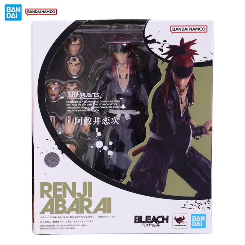 Bandai Original Genuine Figure Bleach Model Kit Anime Figures SHF Abarai Renji Collection Action Figure Model Boys Toys Gifts