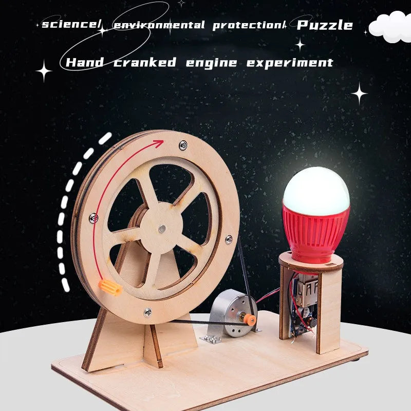 DIY Mini Hand Crank Generator  Intelligence Development  Science Experiment Kit & Education Model Toy For Children Gift Toy