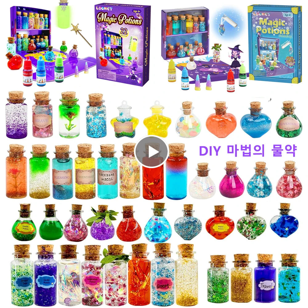 DIY Halloween Witch Magical Potions Fairy Mixies Potion Kit Christmas DIY Glow Potion Handmade Decorations Creative Crafts Toy