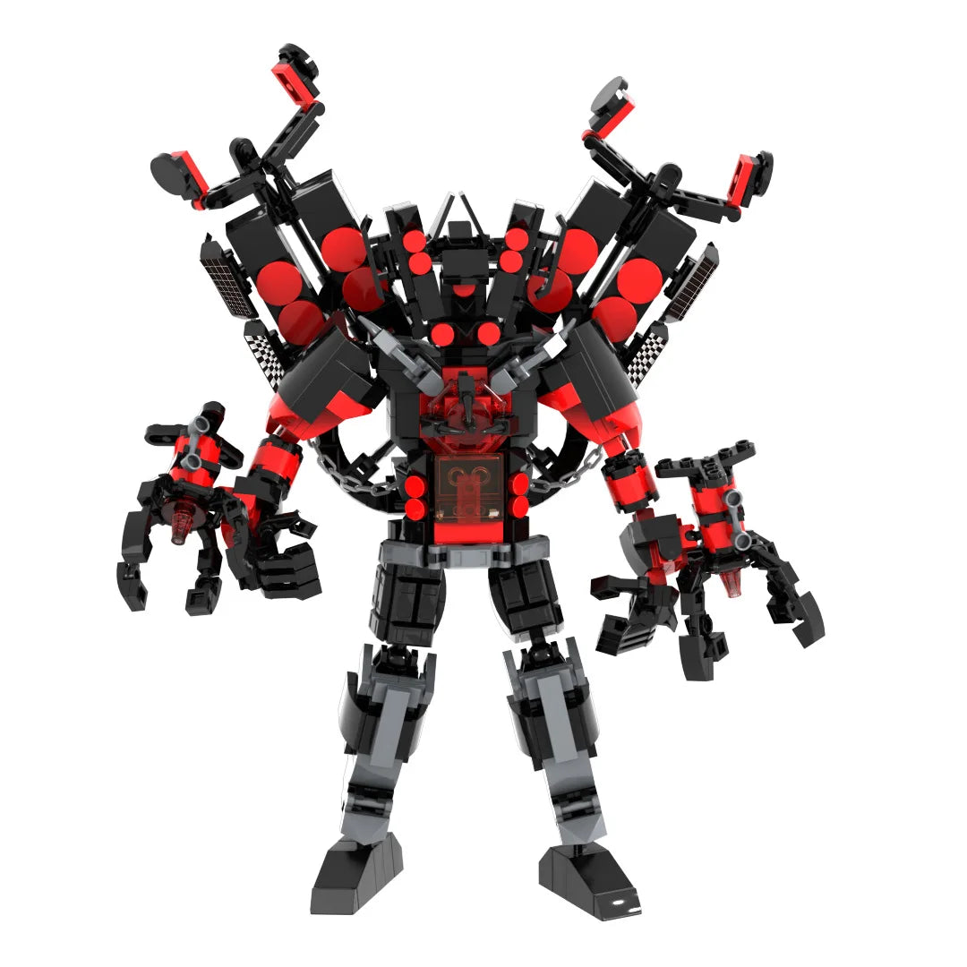 Moc 619PCS/set Skibidi Toilet Action Figures Model builing Blocks Giant Version Upgraded Titan Speakerman Model Dolls Toys