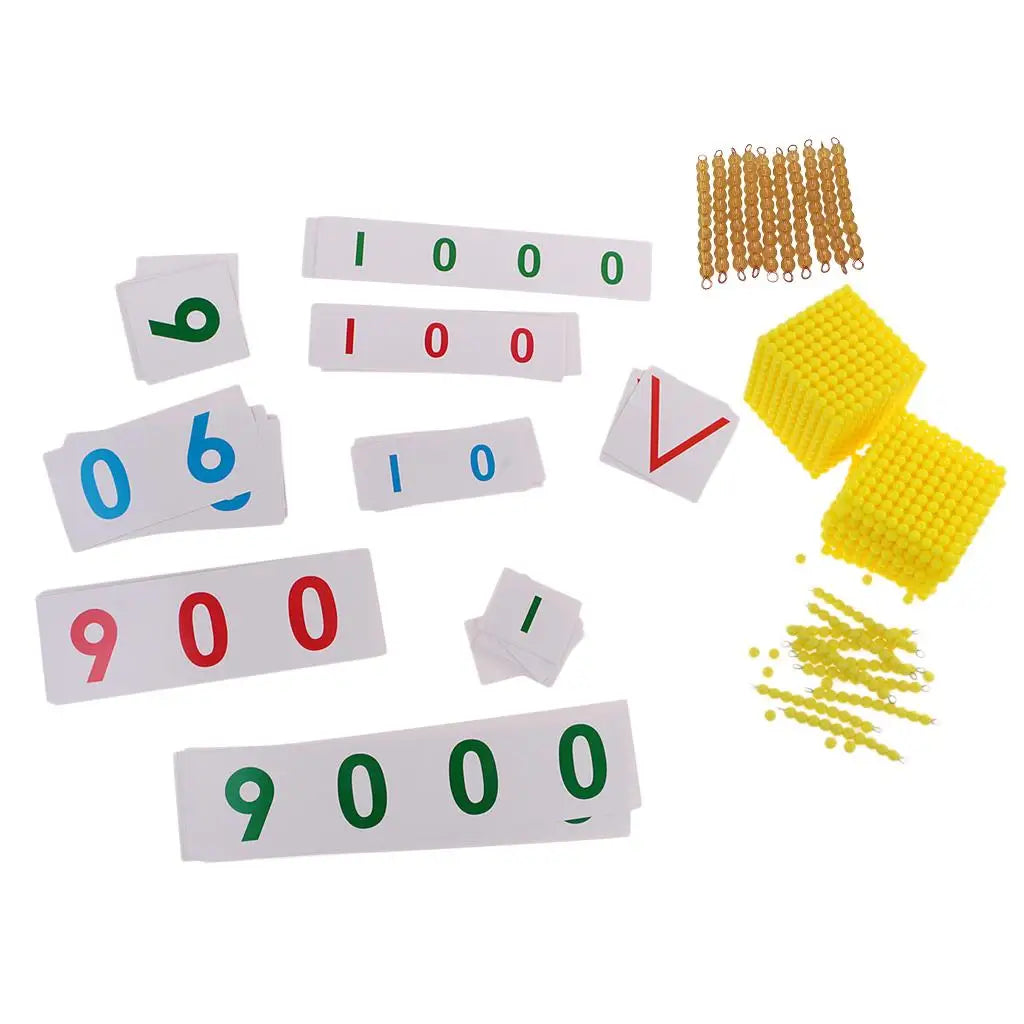 Wooden Montessori Math Counting Toys Materials Children's Educational Toys