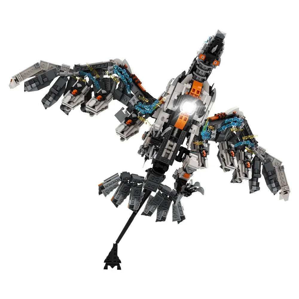 MOC Horizons Zero West Storm Bird Slaughterspine Building Blocks Mechanical Dawned Dinosaur Monster Bricks DIY Toy Birthday Gift