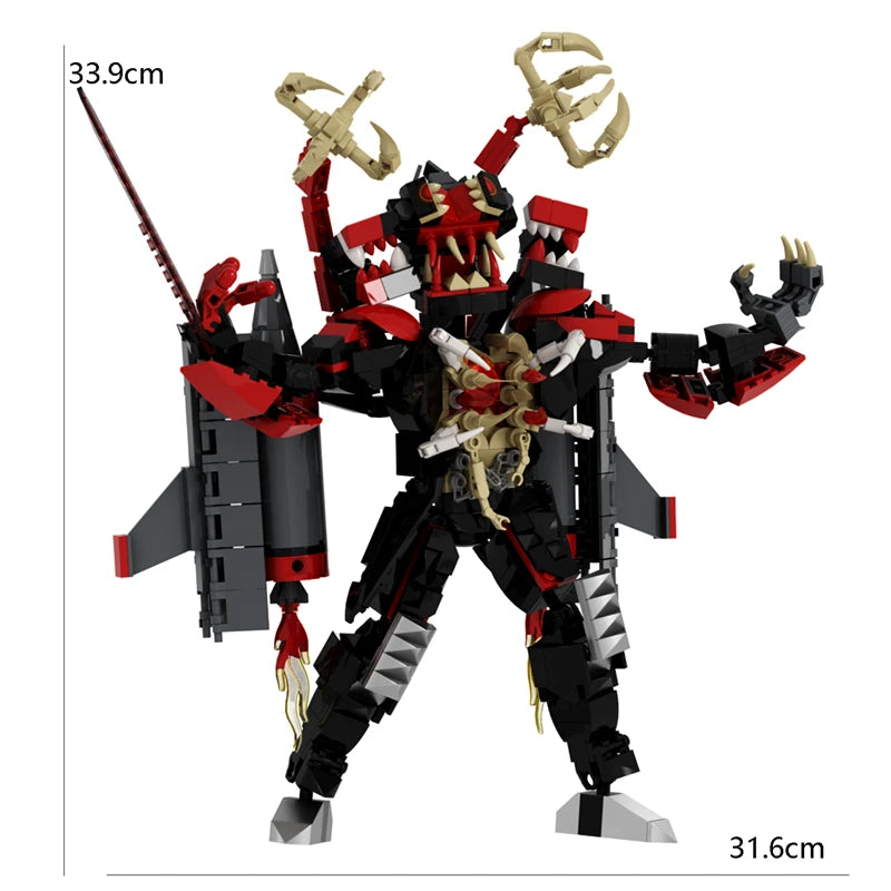 672pcs/set Horror Game Skibidi Toilet Series Building Blocks Zombie Titan Monitor Man DIY Bricks Toys For Kids Christmas Gifts
