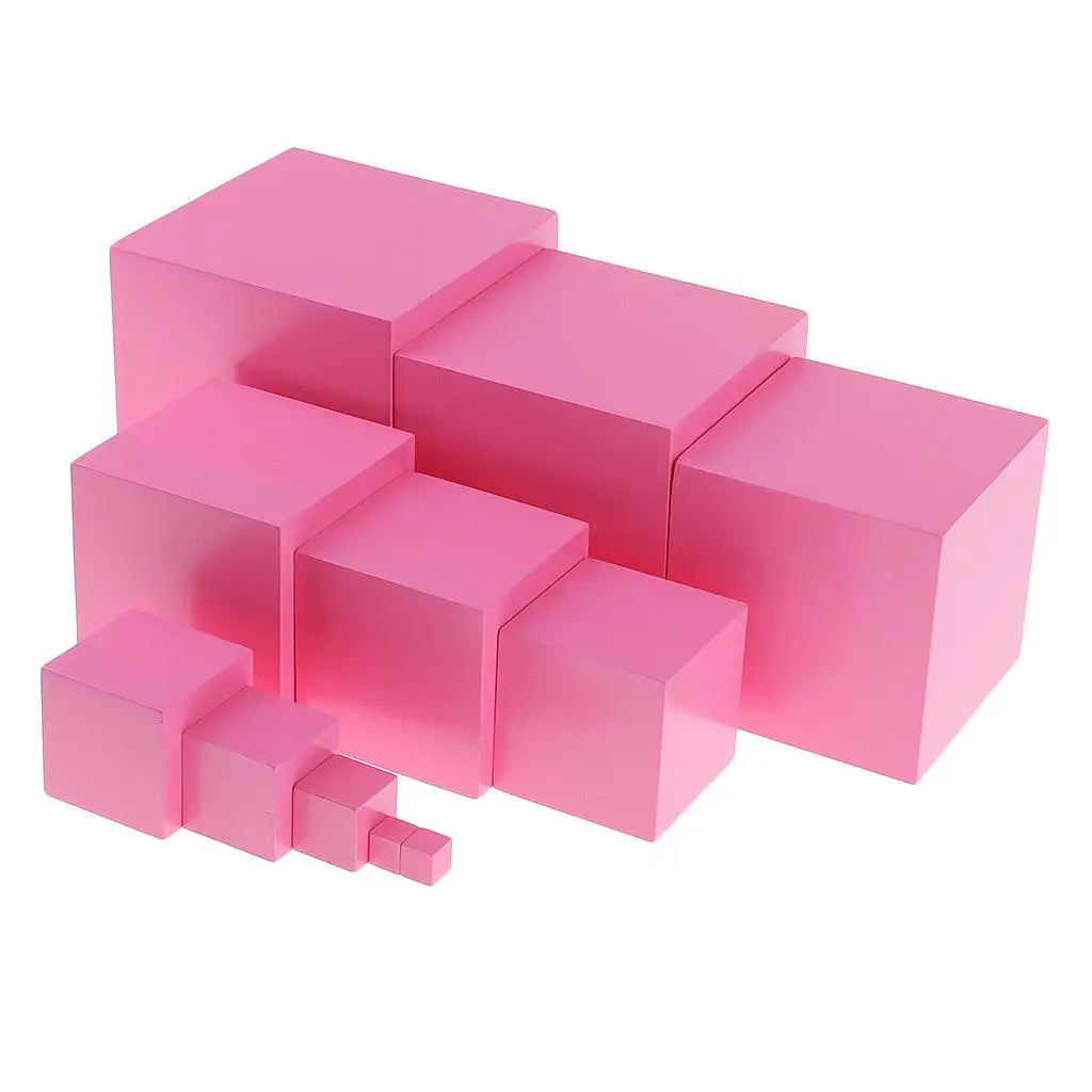 Montessori Early Learning Developing Wooden Toy - Pink Tower Building Blocks