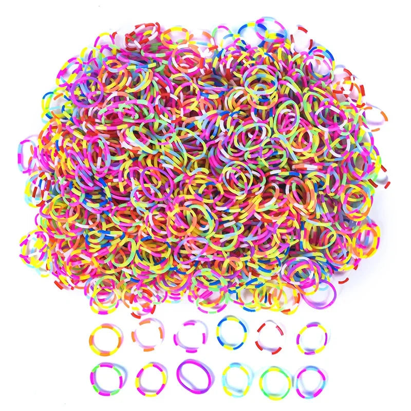 600pcs Loom Rubber Band Bracelet Making Kit with Tools Crochet Hooks for Jewelry Making Kids Bracelet Weaving DIY Crafting Tools