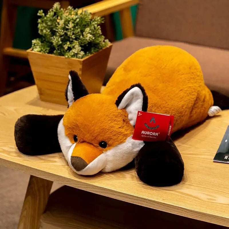 45-70cm Super Soft Lazy Fluffy Hair Plush Stuffed Animal toy Plushie Raccoon Fox Crocodile Sloth Girl Throw Pillow Birthday Gift
