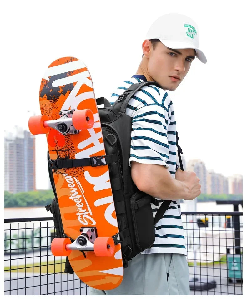 OZUKO 17.3 inch Helmet Backpack  shoulder Men  Travel Backpack Outdoor Waterproof Rider Cycling Sports Motorcycle