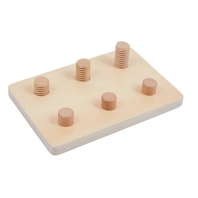 Montessori Educational Toys Nuts and Bolts Board Screwing Game Fine Motor Skill Activities Toddler Basic Skill Learning Material