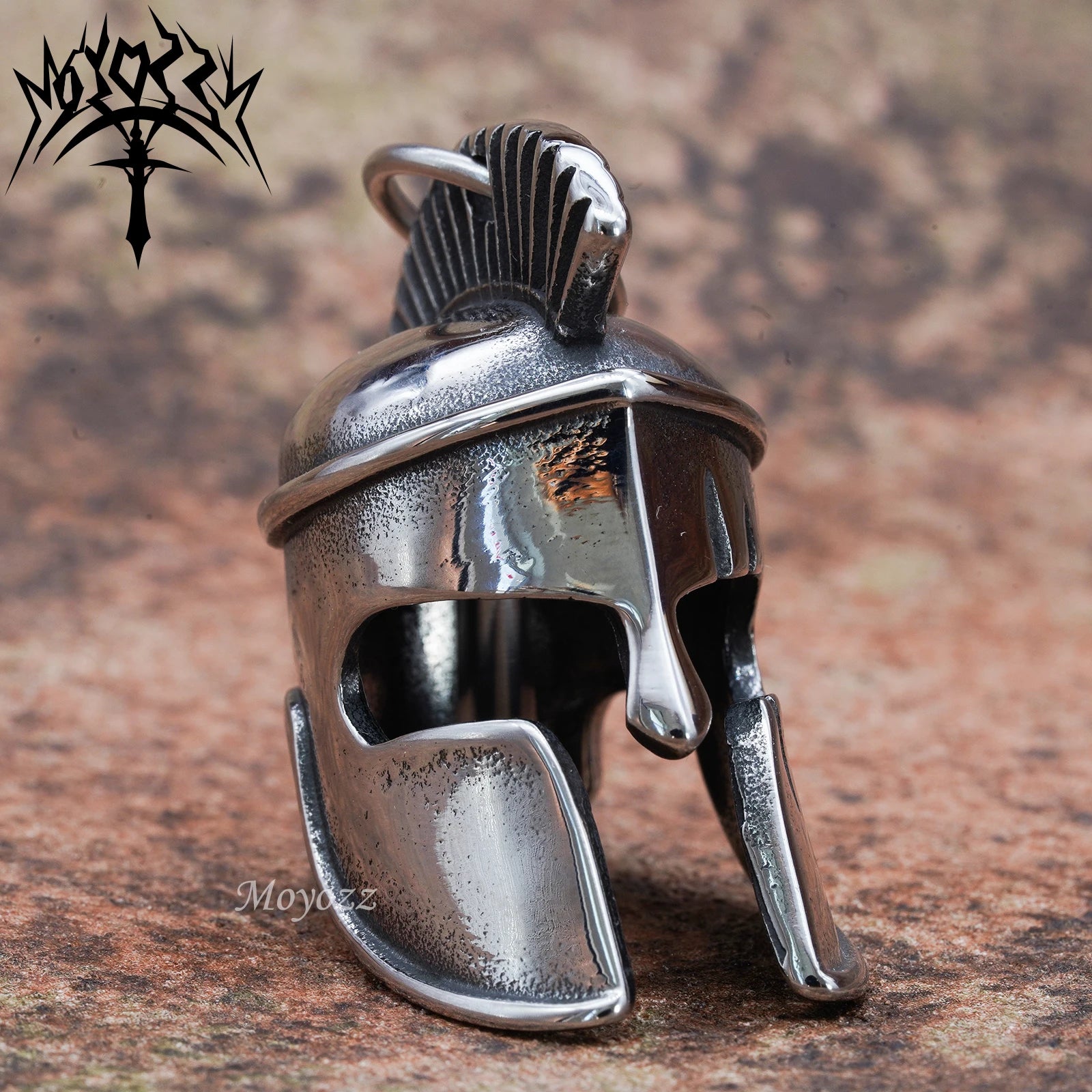 Roman Warrior Helmet Spartan Ancient Greek Warrior Helmet Riding Bell Good Luck on The Road Motorcycle Luck Gremlin Ride charm