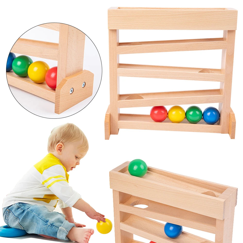Montessori Tracker Ball Maze Montessori Tracker Ball Drop Toys Great Birthday Gift Wooden Ball Tracker for Babies for Boys Girls