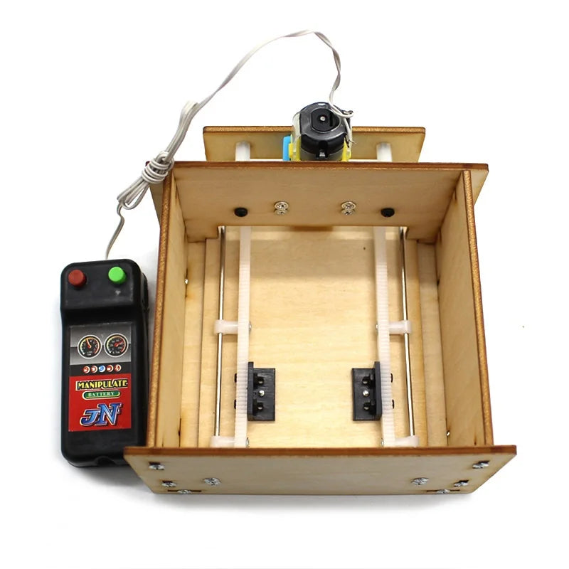 DIY Sets Electric Remote Control Garage Door Wooden Model Science Toys Kids STEM Education Creative Kits