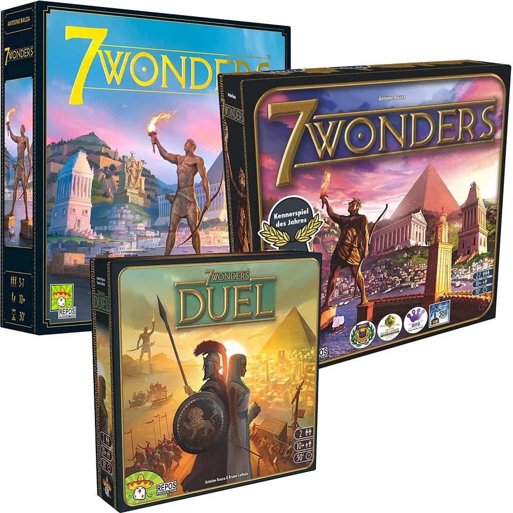 7 Wonders Board Game BASE GAME New Edition for Family Civilization and Strategy Board Game 7 Wonders Duel English