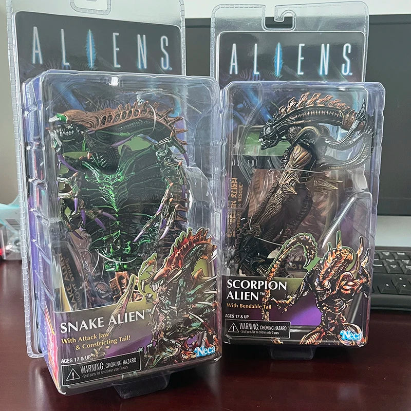 NECA Scorpion Snake Alien Figure Aliens VS Predator 13th Lineup Sgt Apone Snake Action Figures Toy Christmas Birthday Gifts