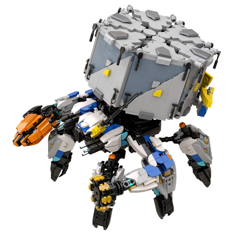 Moc Horizon Zero Dawned Thunder Jaw Mechanical Monster Action Dragon Dinosaur Popular Game Building Block Toys