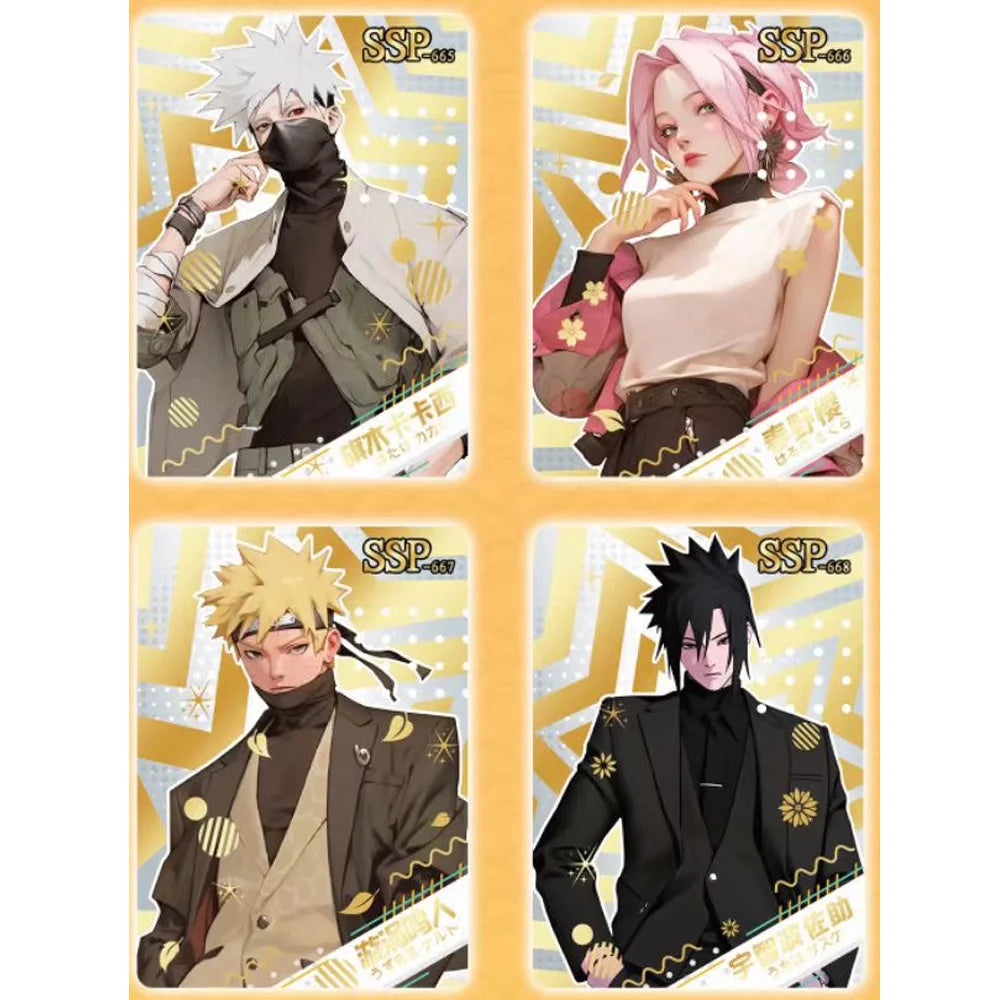 Little Dino HY-2001 Naruto Collection Card Original Anime Uchiha Sasuke Figure Rare Collection Cards Toy for Children Xmas Gift