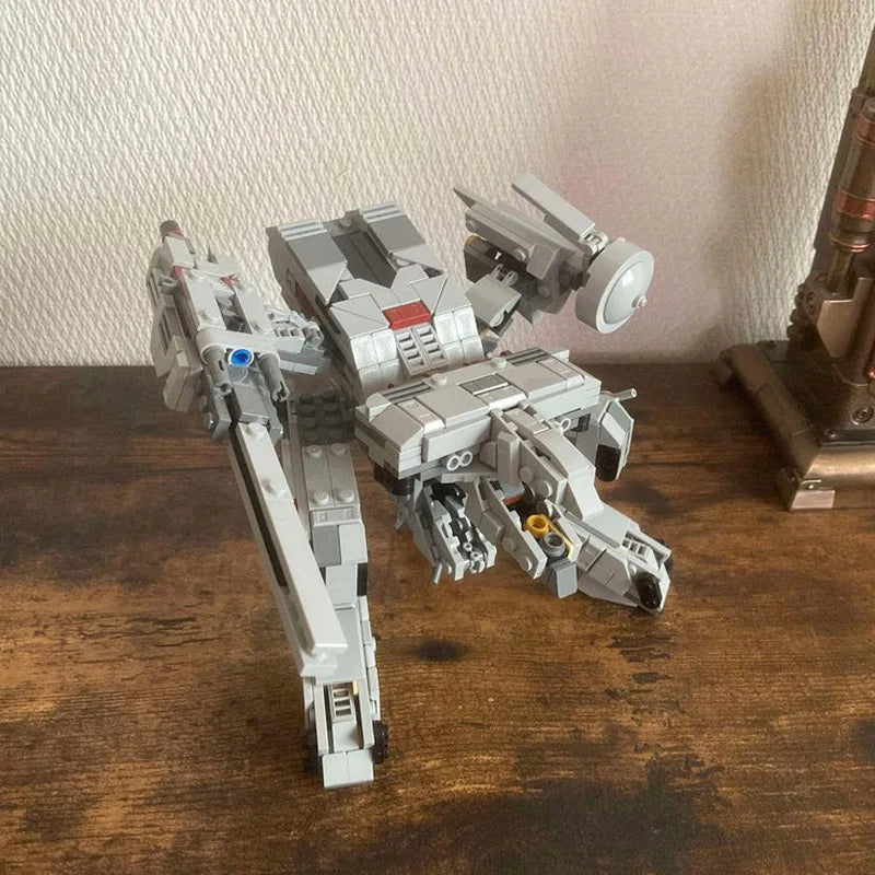 NEW 582PCS MOC Icons Series Metal Gear Rex Building Blocks Model DIY Assemble Bricks Mech Robotics Solid Creative Kids Toys Gift