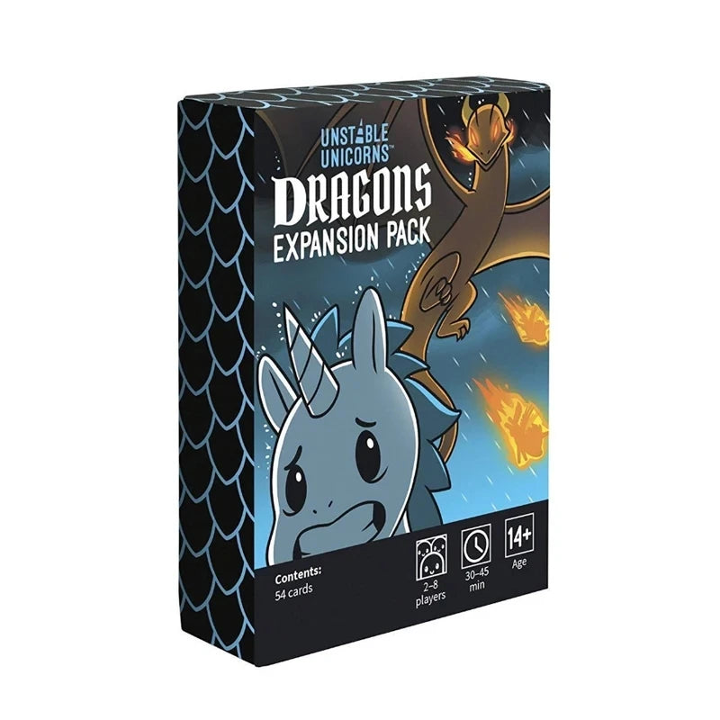 English version of Dragons vs Nuicorns Unicorn Dragon Board Games Dueling Leisure Gathering Game Cards