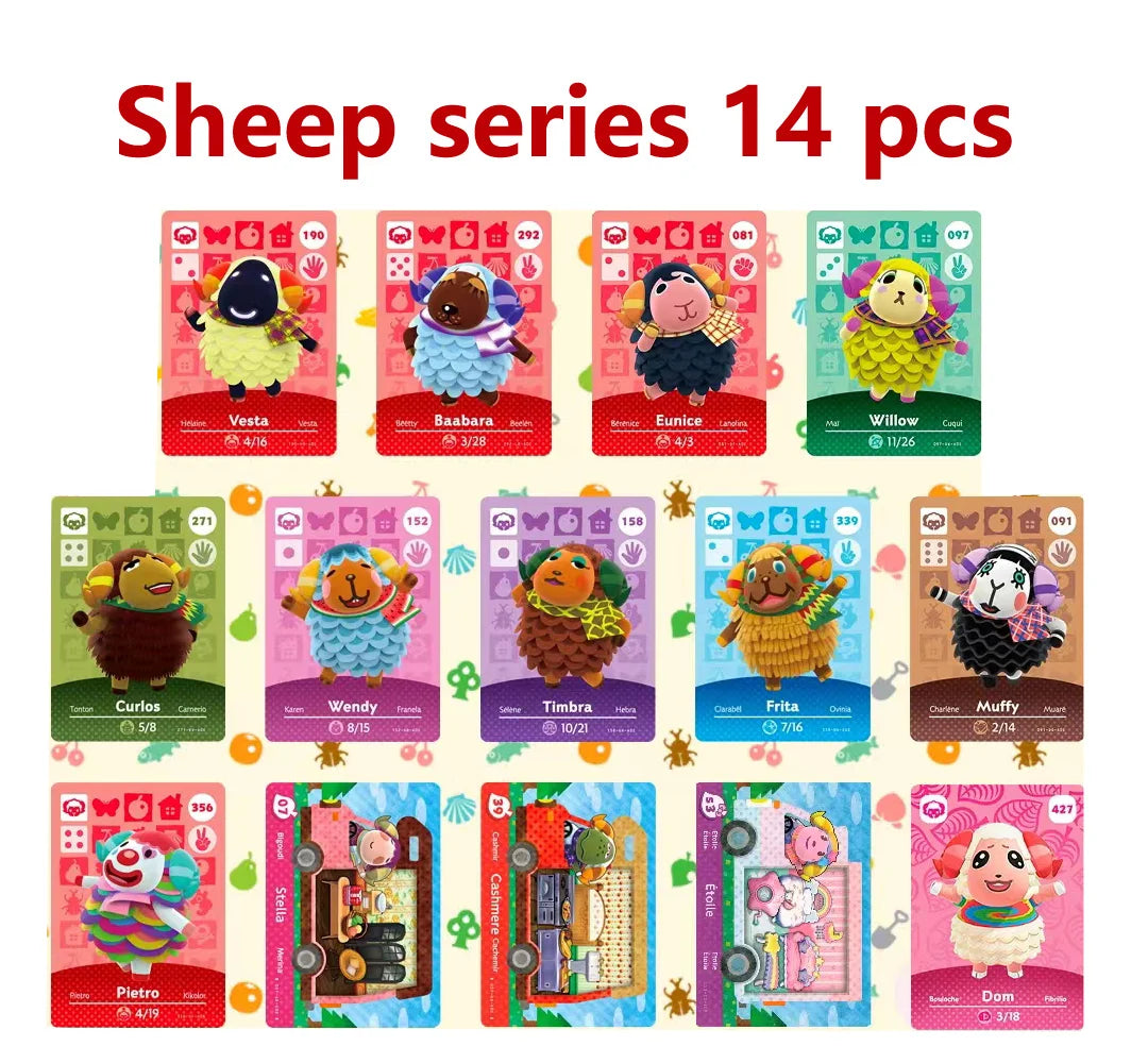 Hot Sanrio Game Animals Crossing New Horizons Amiibo Card Ankha Marshal Maple NS Switch 3DS Game NFC Cards Series 1 2 3 4 5