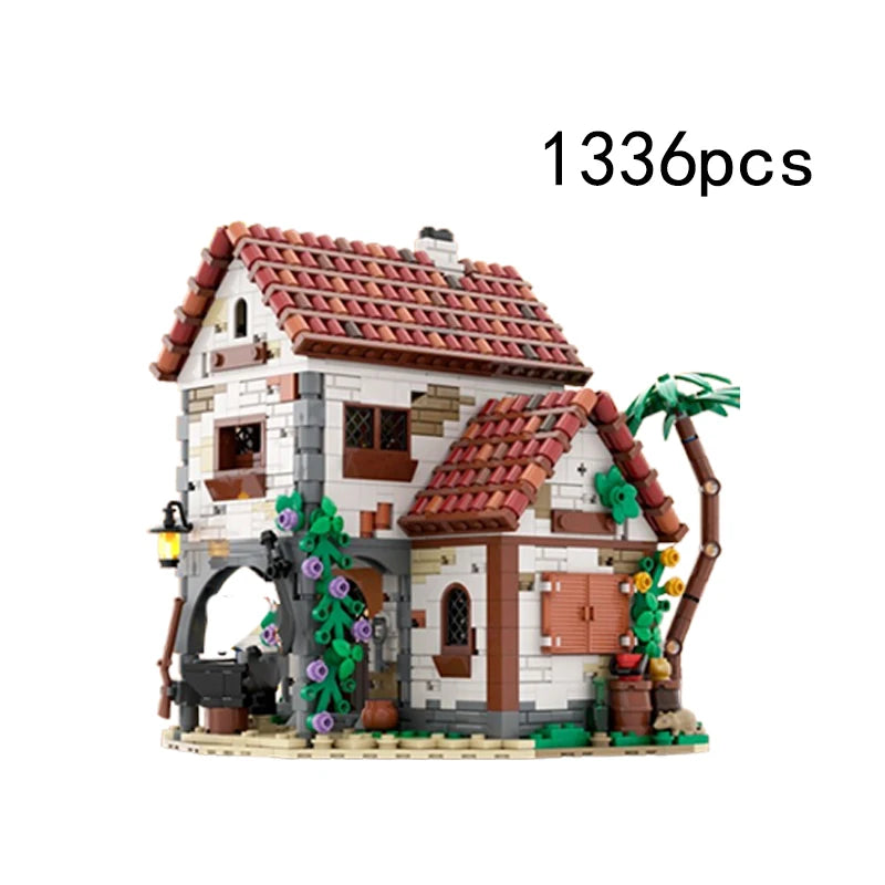 Spot quick delivery MOC-124328 124309 124049 Pirate Castle small particle assembly building block model toy