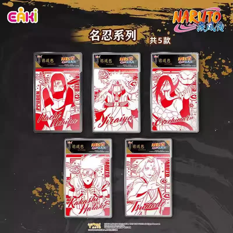 Genuine Naruto Cards Box Anime Figure Card with Card Bricks Uzumaki Sasuke Collection Flash Card Toy Game Hobby Gift for Kids