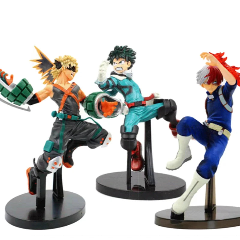 Anime My Hero Academia Todoroki Shoto Izuku Midoriya Deku Bakugou Katsuki 3th Ver. PVC Action Figure No Hero Model Toy Doll Gift
