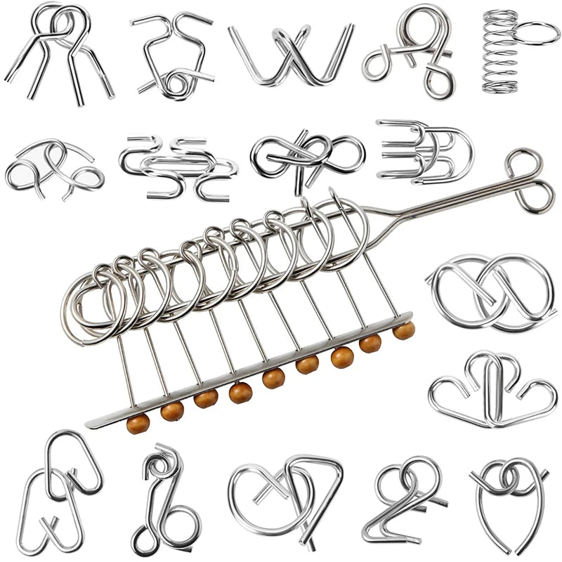 Disentanglement Iron Link Unlock Interlock Game Metal Puzzles Brain Teasers Iq Test For Adults And Children Educational Toys