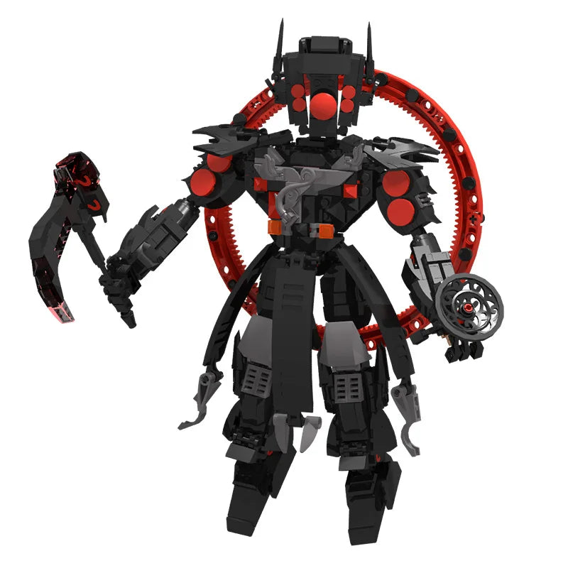 Creative Upgrade Beast Skibidi Toilet Building Blocks Set Sickle of Death Man TV Monitor Model DIY Bricks Toys For Boy Xmas Gift