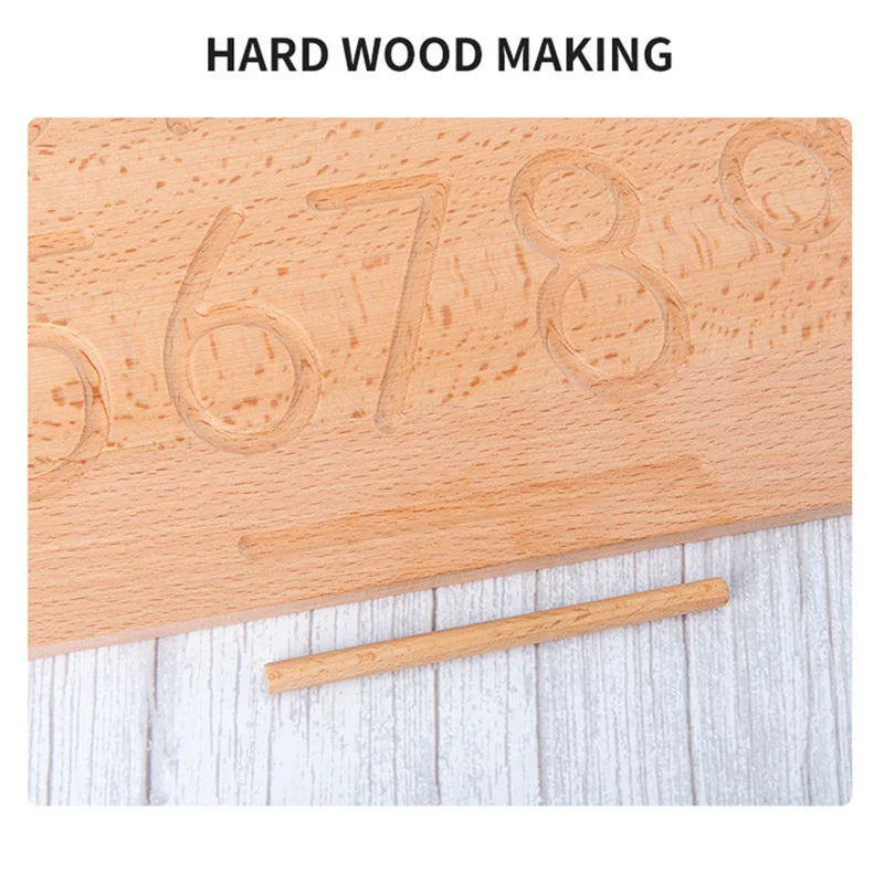 Trace Letters Numbers Wood Groove Writing Board Montessori Language Materials Fine Motor Skill Practice Early Educational Toys