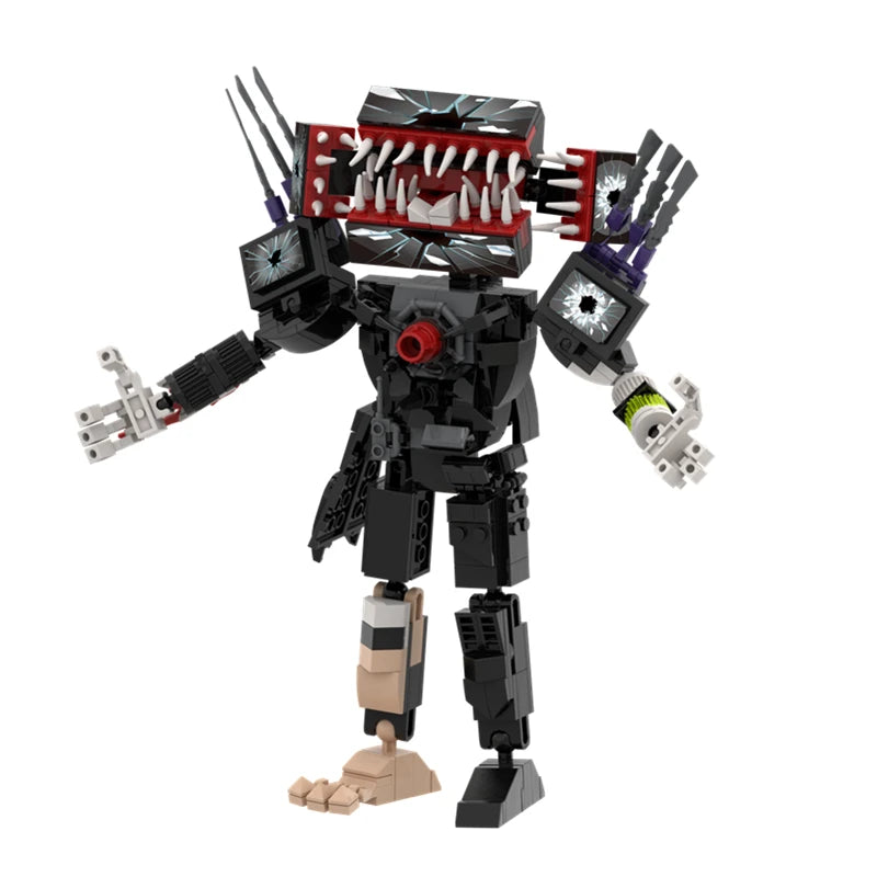 439PCS New Skibidi Toilet Series Mutated Titan Zombie TV Man Building Blocks Set DIY Bricks Decor Toys For Boys Christmas Gifts
